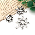 Antique Silver Moon and Sun Metal Charms for Jewelry and Craft Projects view 4