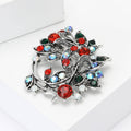 Crystal Leaf Wreath Brooch in Two Color Arrangements view 3