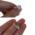 Crystal Band Ear Cuff With Polished Metal Tone Details view 5