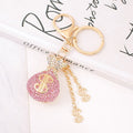 Rhinestone Dollar Money Bag Keychain Gold Metal Charm view 7