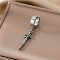 Sword Cross and Meteor Single Huggie Drop Earrings in Eight Designs view 6