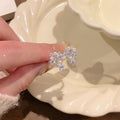 Silver Cubic Zirconia Pearl Bow Open Ring Adjustable view 6