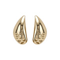 Gold and Silver Polished Teardrop Stud Earrings Statement Jewelry view 5