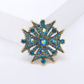 Eight Point Starburst Brooch in Four Crystal Colorways view 6
