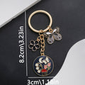 Black or Pink Butterfly Flower and Mushroom Keychains view 2
