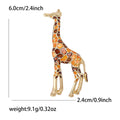 Colorful Enamel Giraffe Brooch with Gold Tone Legs view 7