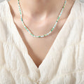 Delicate Multicolor Beaded Necklaces With Teardrop Pendants view 2