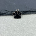 Enamel Paw Print Charm Pendant Silver Tone Five Colors view 8