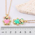 Gold Tone Enamel Koala Bear Pendant Necklaces in Seven Colors view 2