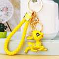 Jeweled Running Flower Fawn Keychains in Three Colors and Loop Styles view 7