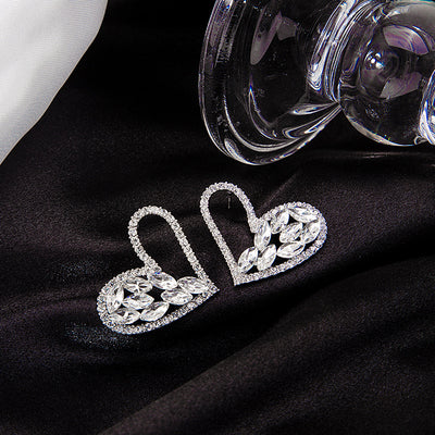 Primary supplied view of open heart crystal-look studs