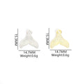 Enamel Whale Tail Charms in Six Colors and Two Metal Tones view 3