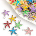 Colorful Enamel Starfish Jewelry Components For DIY Earrings And Bracelets Charms view 1