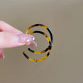 Translucent Resin Hoop Earrings in Tortoiseshell and Blue view 7