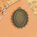 25x18mm Oval Cabochon Tray Bezel Setting Pendant