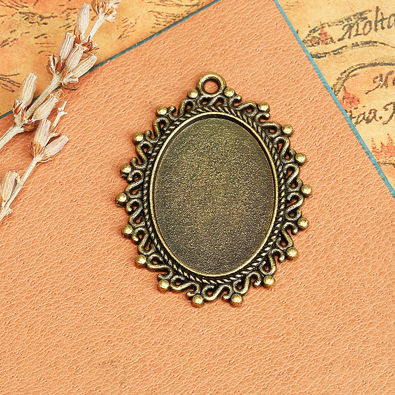 25x18mm Oval Cabochon Tray Bezel Setting Pendant