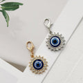Rhinestone Blue Evil Eye Lobster-Clasp Charms in Four Designs view 2