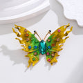 Purple Orange Butterfly Crystal Enamel Two Designs Metal Brooch Pin view 5