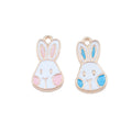 Enamel Bunny Face Charms in Two Colors for Jewelry and Craft Making view 5