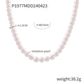 Imitation Pearl Bead Necklace White Gray Mixed 8 10 12mm view 11