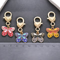 Four-Color Butterfly and Heart Lobster Clasp Charm Collection view 2