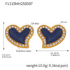 Gold Navy Heart