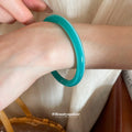 Slim Round Resin Closed Bangle Bracelet In Eight Colors view 4
