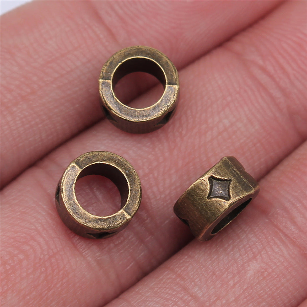 9x9x5mm 1.1g Multicolor Zinc Alloy Star Large Hole Spacer Beads for Bracelet Necklace DIY Jewelry Making