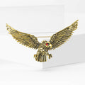 Spread Wing Eagle Brooch in Antique Gold or Silver Tone view 4