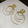 Gold Concentric Hoops