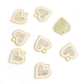 Enamel-Look And Crystal-Accented Black Gold Heart Alloy Charms in 12 Styles view 11