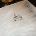 Silver Tone Open Ring With Large And Small Crystal Butterflies view 6