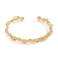 Gold and Silver Tone Open Wire Cuff Bracelets in Twelve Designs view 3