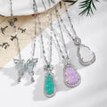 Gourd and Butterfly Pendant Necklaces Silver Tone 4 Styles view 1