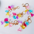Pearl Shell and Sea Charm Keychain in Random Multicolor Arrangement view 3