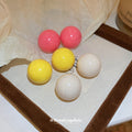 Glossy Colorful Oversized Round Ball Stud Earrings view 3