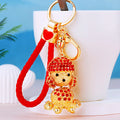 Mixed Jeweled Poodle Round Dog and Spotted Dog Keychains in Seventeen Options view 4