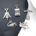 Antique Silver Wine Glass Metal Charms with 22 Listed Options view 4