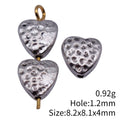 Hammered Heart Spacer Bead Metal Jewelry Making Component view 3