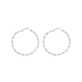 Textured Metal Hoop Earrings in Three Twisted Designs view 5