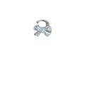 Silver Tone Crystal Bow Ear Cuffs For Left And Right Ears view 5
