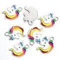Rainbow Unicorn Head Enamel Charm Collection for Jewelry Making view 5
