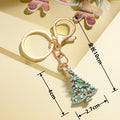 Eight Jeweled Christmas Santa Tree Snowman Bell and Reindeer Keychains view 7
