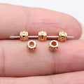 Tiny Barrel Spacer Beads in Five Metal Finishes for Jewelry Making view 6
