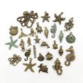 Yellow Starfish and Seahorse Shell Charms for Jewelry and Craft Projects view 6