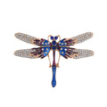 Dragonfly Crystal Metal Brooch Pin for Jackets and Lapels view 1
