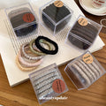 Fabric Elastic Hair Tie Five Piece Boxed Set 4 Packs view 3