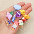 Mixed Dessert Dice Animal and Mushroom Resin Charms view 2