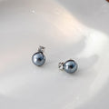 Crystal Top Pearl Look Small Stud Earrings in Two Colors view 3