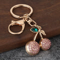 Rhinestone Cherry Keychains in Six Stone Accent Colors view 4